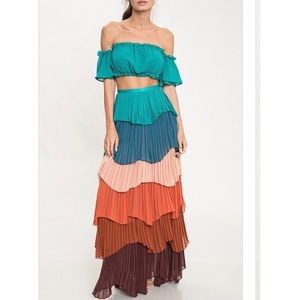 Two Piece Maxi Skirt set